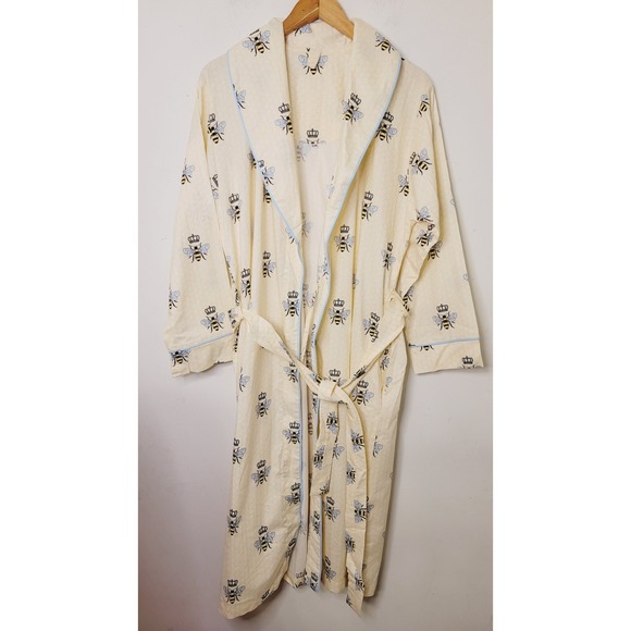 The Cat's Pajamas Other - The Cat's Pajamas‎ Queen Bee Lux Pima Cotton Flannel Robe Shawl Collar Women S/M